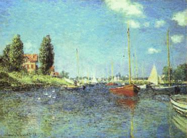 Claude Monet Red Boats at Argenteuil China oil painting art